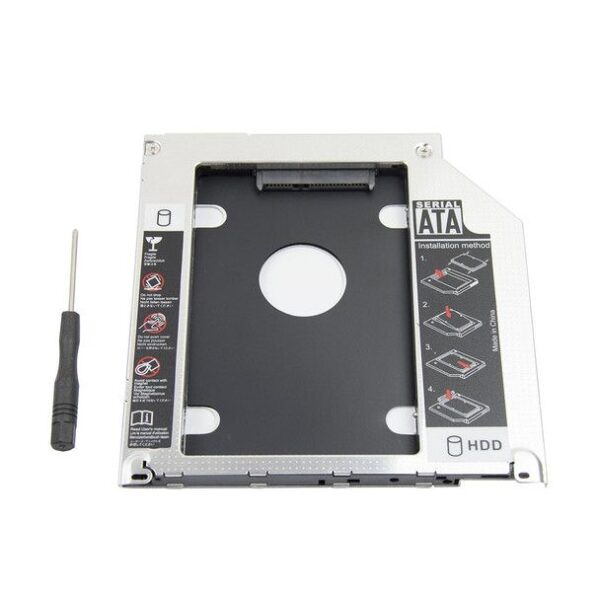 SSD HDD Caddy 9.5mm Aluminum 2nd Hard Disk Drive Caddy Case Adapter for Universal Laptop CD/DVD-ROM Accessories