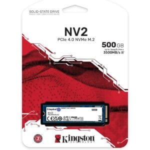 Kingston 500GB NV2 M.2 2280 PCIe 4.0 x4 NVMe SSD | SNV2S/500G