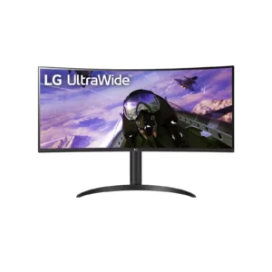 LG 34” Monitor Curved UltraWide QHD HDR FreeSync™ Premium with 160Hz Refresh Rate LCD