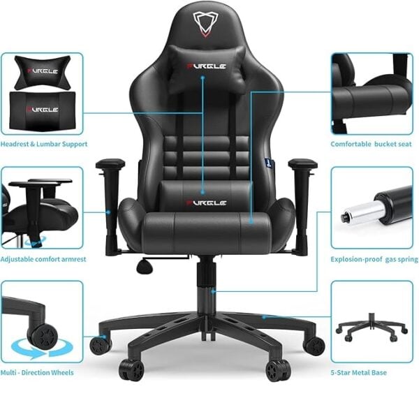 FURGLE CARRY SERIES RACING STYLE GAMING CHAIR Up to 149KG - Image 3