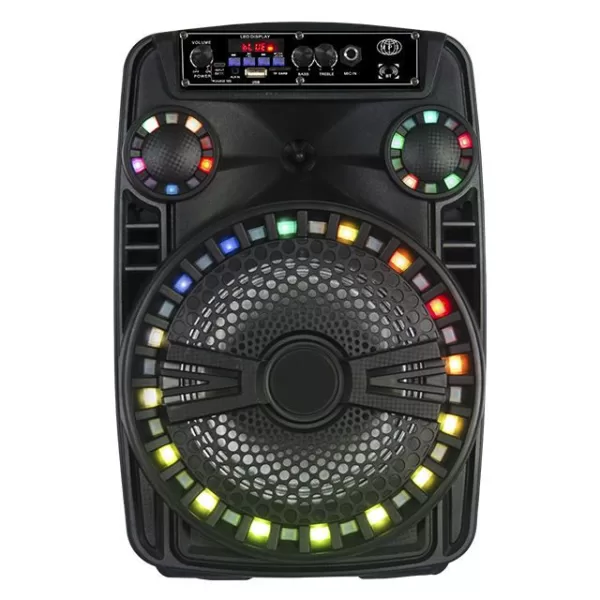 Rechargeable Karaoke Bluetooth  Speaker KOLAV-F808, 8-inch, Portable, DJ Light Accessories