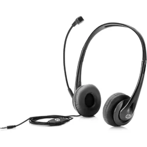 HP Wired Mic Headset T1A66AA, with Microphone for PC (3.5mm Stereo Connector) Accessories