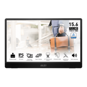 MSI Pro MP161 E2U Portable Screen, 15.6-inch FHD ultra-slim business monmitor, 250 nits, 60Hz LCD