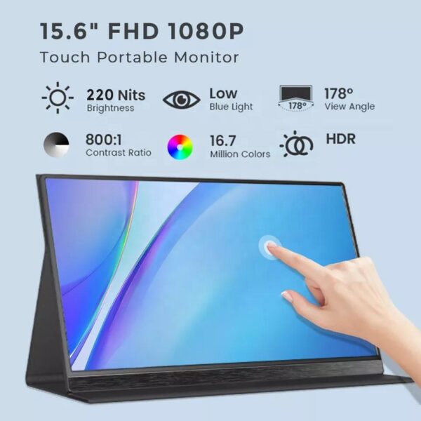 Portable Screen S27B-2, 15.6-inch FHD Touchscreen, USB C and Mini HDMI - Image 2
