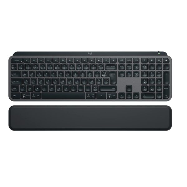 Logitech MX Keys Plus Wireless keyboard, Wrist Rest, quiet typing, Programmable keys