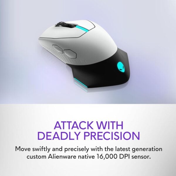 Alienware Wireless Gaming Mouse AW610M, 7 buttons, wireless and wired, up to 16000 DPI - Image 4