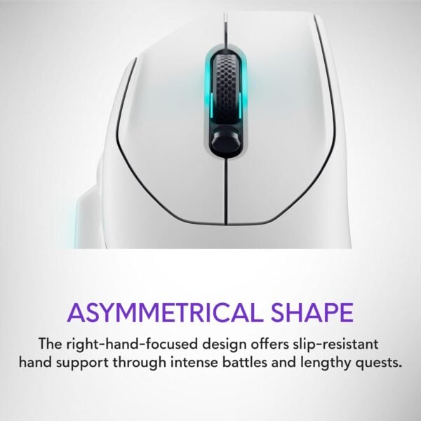 Alienware Wireless Gaming Mouse AW620M, 7 buttons, wireless and wired, up to 26000 DPI - Image 2
