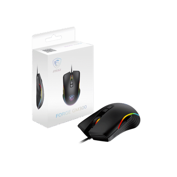 MSI Forge GM300, lightweight gaming USB gaming mouse, up to 7200 DPI