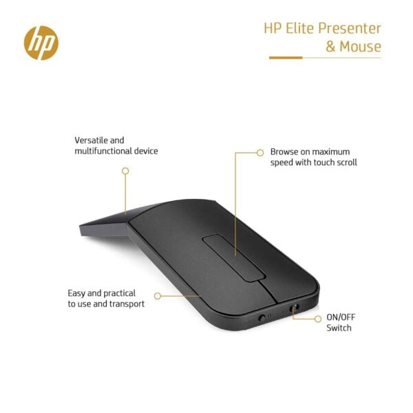 HP Elite Presenter Mouse Wireless 2CE30AA#UUF, Converts from mouse to presenter mode - Image 5