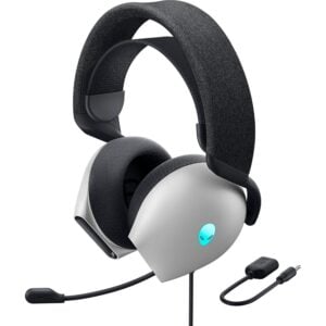 Alienware Wired Gaming Headset AW520H, AlienFX 16.8 Million RGB Colors, 40mm Hi-Res Certified