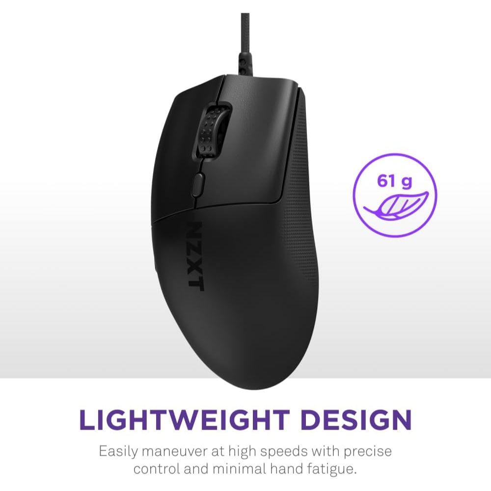 NZXT Lift 2 Ergo MS-001NB-01, Lightweight Wired Gaming Mouse, up to 26000 DPI - Image 2