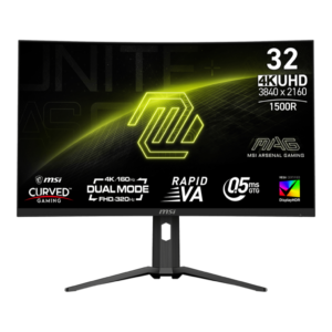 MSI MAG 321CUPDF, 32-inch 4K UHD Curved gaming monitor, 320Hz Dual Mode, Rapid VA, 0.5ms