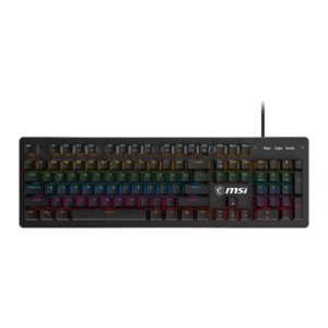 MSI Forge GK300 Wired Gaming Keyboard, Ergonomic floating keycap, Blue Switches