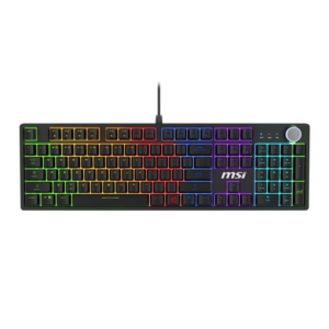 MSI Forge GK320 Wired Gaming Keyboard, Ergonomic floating keycap, BLUE switches