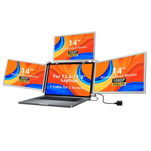 Portable Screen S680, 14-inch FHD Quad screen, triple display extender, One-cable connectivity