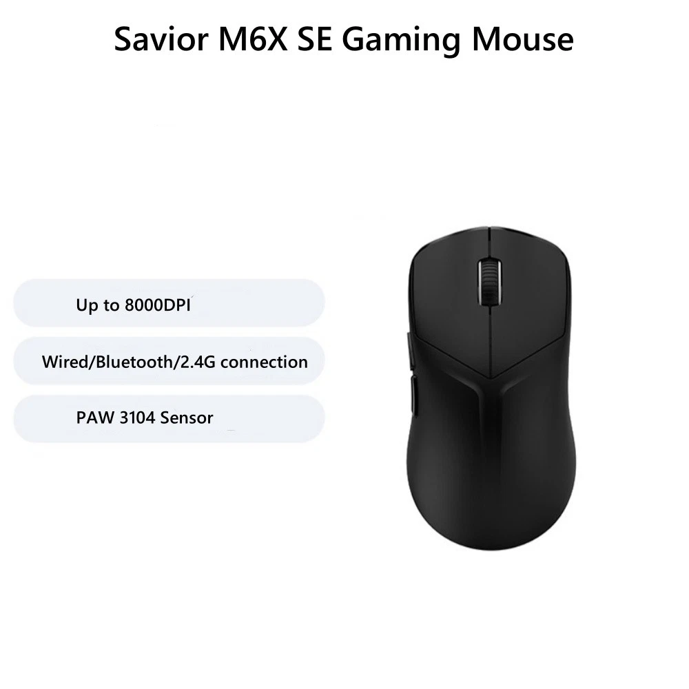 Lenovo Legion M6X SE Gaming Mouse 3-Mode BT/Wireless/USB-C RGB 8000 DPI (Black) - Image 2