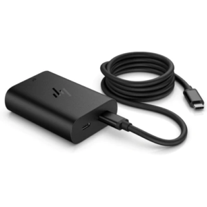 Black Adapter HP viewed from an isometric angle on a white background.