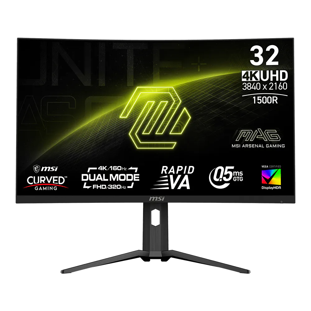 MSI MAG 321CUPDF, 32-inch CURVED Gaming Monitor, Dual Mode 4K 160HZ FHD 320HZ,0.5ms - Image 3