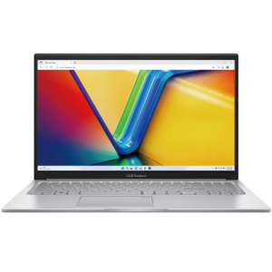 An open ASUS Vivobook 15 F1504VAP-IH79T laptop viewed from the front on a white background.