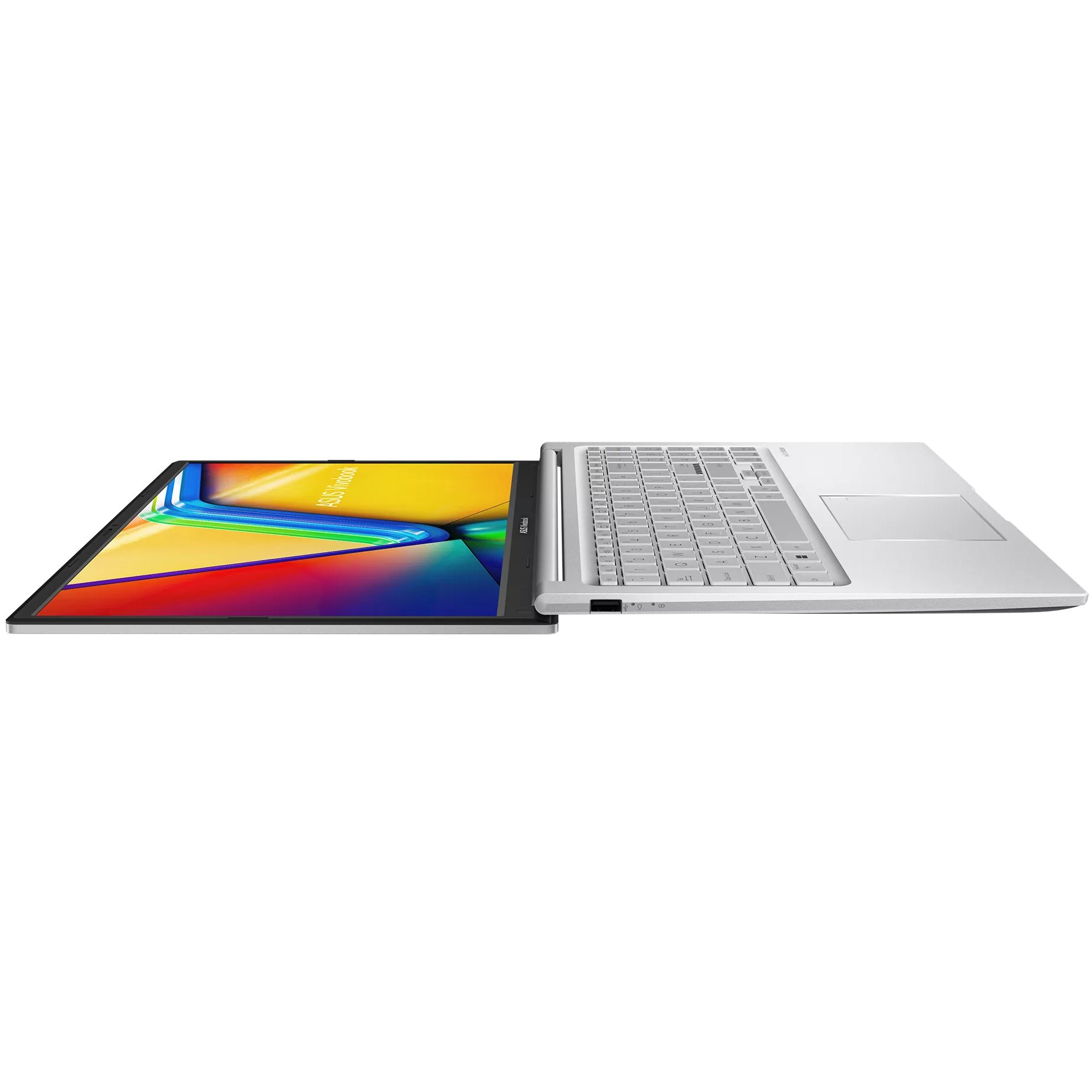An open ASUS Vivobook 15 F1504VAP-IH79T laptop with an isometric view on a white background.