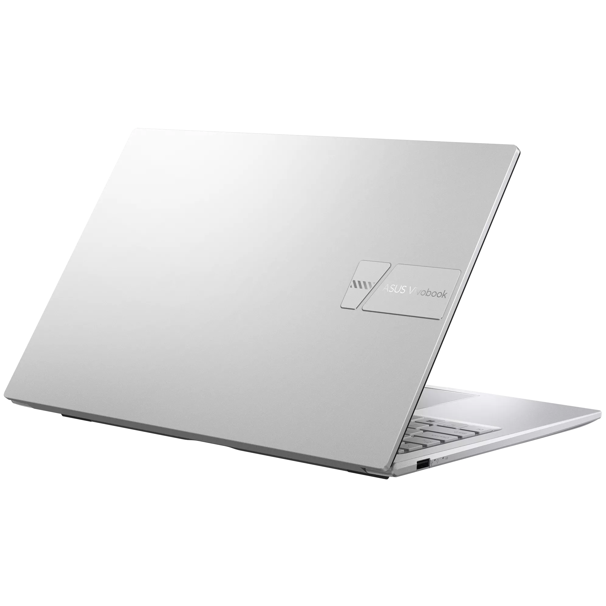 An open ASUS Vivobook 15 F1504VAP-IH79T laptop with an isometric view on a white background.