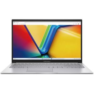 An open ASUS Vivobook 15 F1504VA-WS51 laptop viewed from the front on a white background.