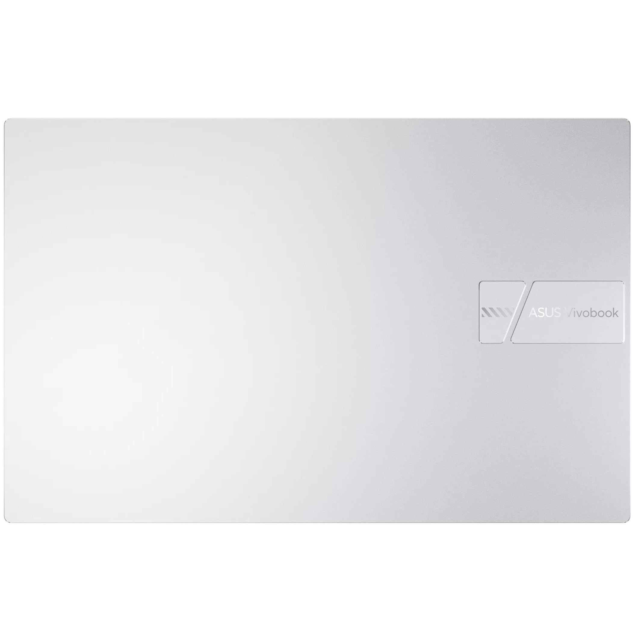 An open ASUS Vivobook 15 F1504VA-WS51 laptop viewed from the back on a white background.