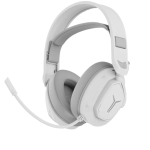 White Lenovo Legion R360 Wireless Gaming Headset viewed from an isometric angle on a white background.
