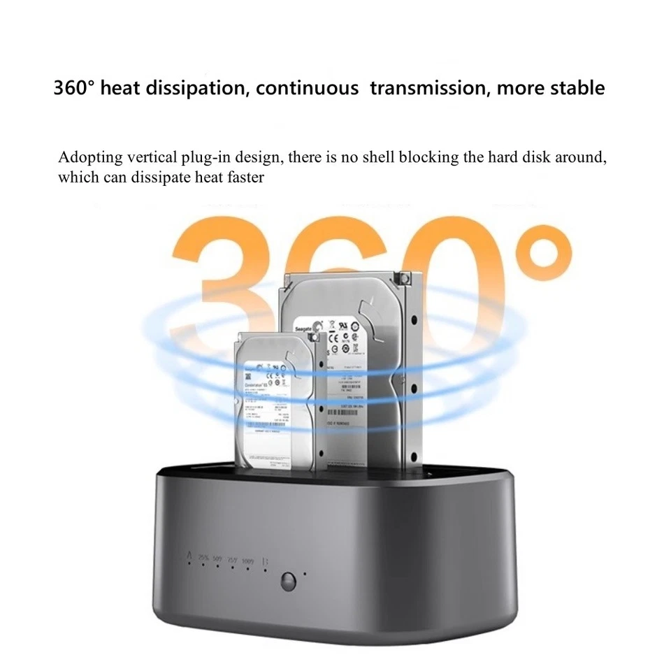 Feature graphic demonstrating open-air vertical slot mounting, providing 360-degree passive heat dissipation during drive operation.