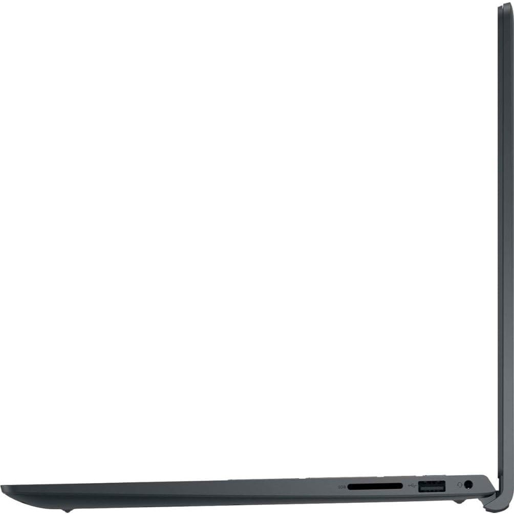 Left profile view of the Dell Inspiron 15 3535 laptop displaying the SD card reader slot, USB Type-A port, and audio jack.