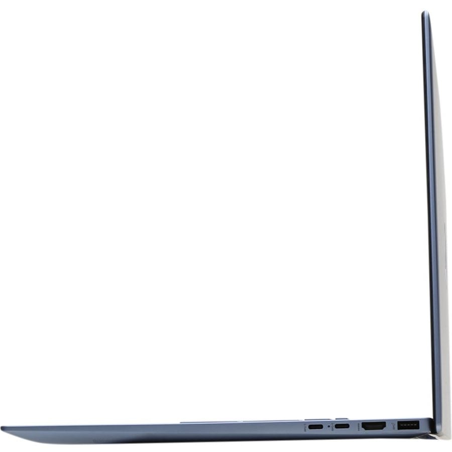 Right-side profile view of the laptop, displaying USB ports.