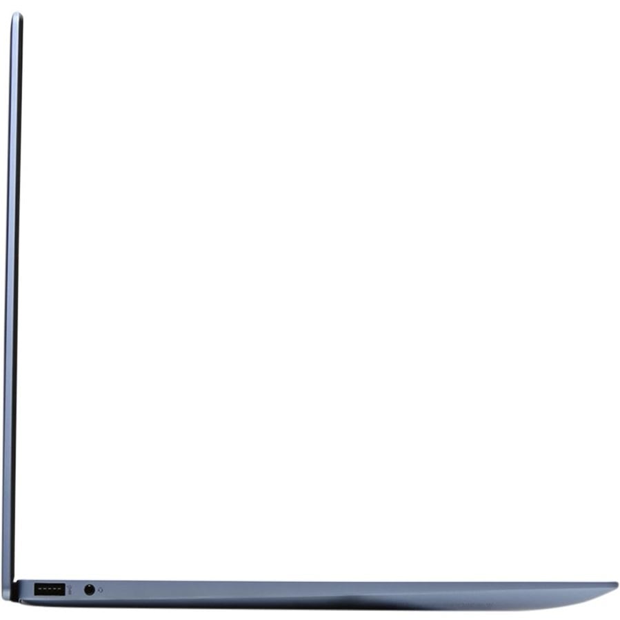 Left-side profile view of the laptop, displaying an USB ports.
