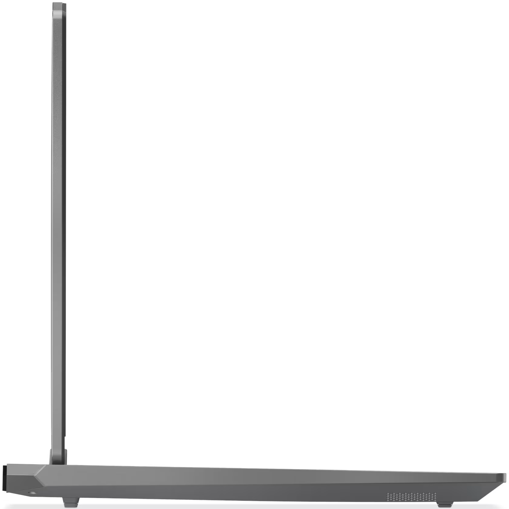 Right profile view of the Lenovo LOQ 15AHP10 laptop showing the clean chassis edge and cooling exhaust vent.